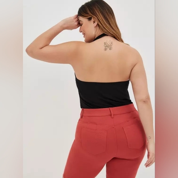 Torrid Black Foxy v-neck Halter Top 3x New - Picture 3 of 10